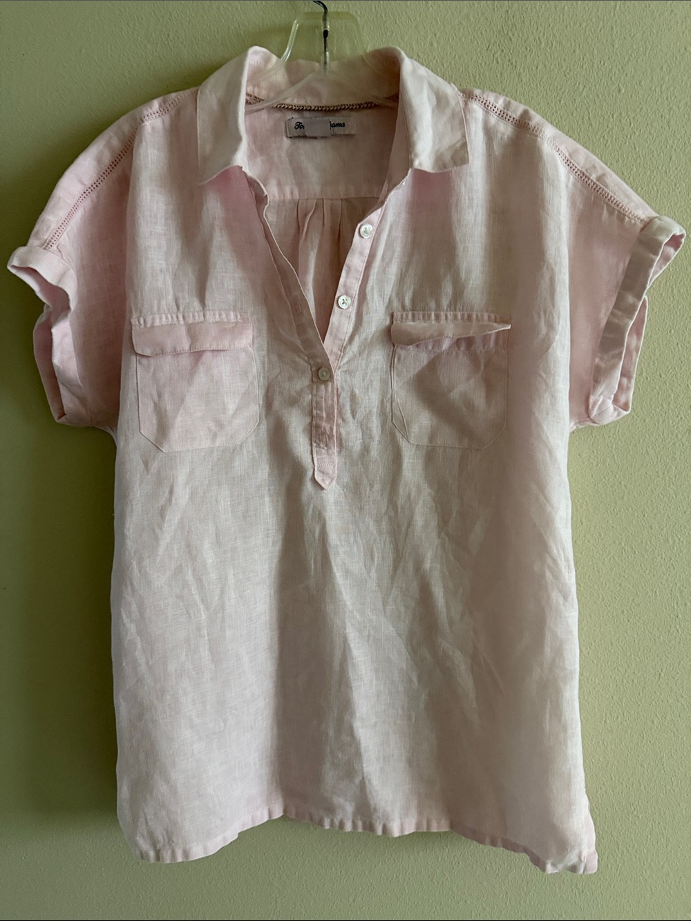 Tommy Bahama Linen Short-sleeve Tunic Top